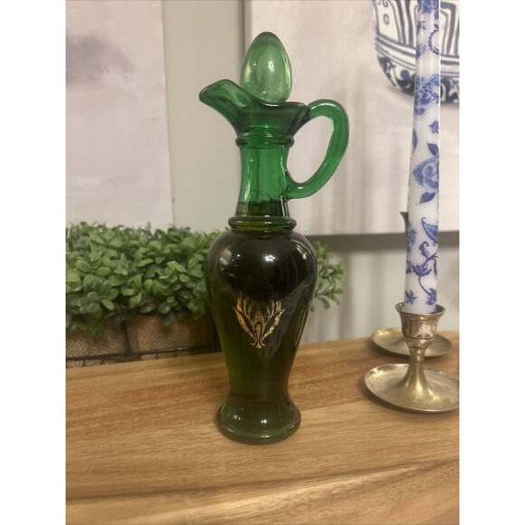 Vintage AVON Nile Green Bath Urn Bird of Paradise Bath Oil 6 fl oz -3/4 Full!! - Picture 3 of 6